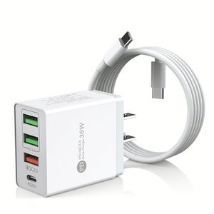 36W PD 100V-240V 50-60HZ Quick <b>Wireless</b> Charger for Laptop Fire-proof Type-C to Type-C Cable PC Electric Phone Charger - Product Image 1