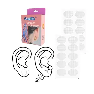 Ear Lobe Support Patches - Clear Heavy Earring Holder - Prevents Tears & Reduces Strain (60 Patches)