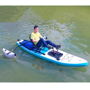 Kayak gonflable à pédales à une place de 10,5 pieds avec moteur électrique pour la pêche et les excursions, planche de <span class=keywords><strong>SUP</strong></span> pliable en PVC pour 1 personne - Product Image 2