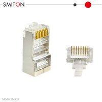 Connecteur RJ45 8P8C Prise modulaire Passage FTP à travers le connecteur Ethernet Cat5 RJ45