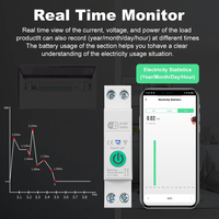 Sakelar Pemutus Sirkuit WIFI Smart Switch 63A 1P dengan Pengukuran Daya, Pemantauan, Timer, dan Relay untuk Rumah Pintar dengan Kontrol Jarak Jauh Nirkabel