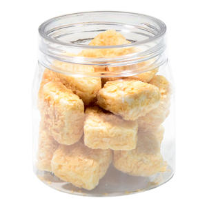 Grand pot de stockage PET de qualité alimentaire en cristal rond de 7cm de diamètre pour fruits secs fruits confits sucre vide - Product Image 6