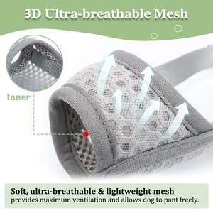 Mascherina di museruola per cani in Nylon traspirante-controllo della corteccia Anti morso per cani di piccola taglia media - Product Image 3