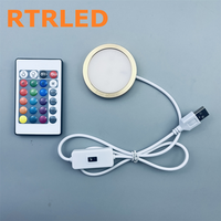 Lampe LED RGB USB pour imprimante 3D, lampe ronde avec prise, kit d'éclairage d'affichage compatible avec l'imprimante Bambu Lab