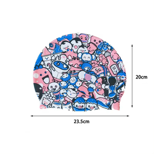 <span class=keywords><strong>Bonnet</strong></span> <span class=keywords><strong>de</strong></span> <span class=keywords><strong>bain</strong></span> imprimé fleur imperméable pour hommes et femmes adultes et enfants protecteur d'oreille haut printemps - Product Image 5