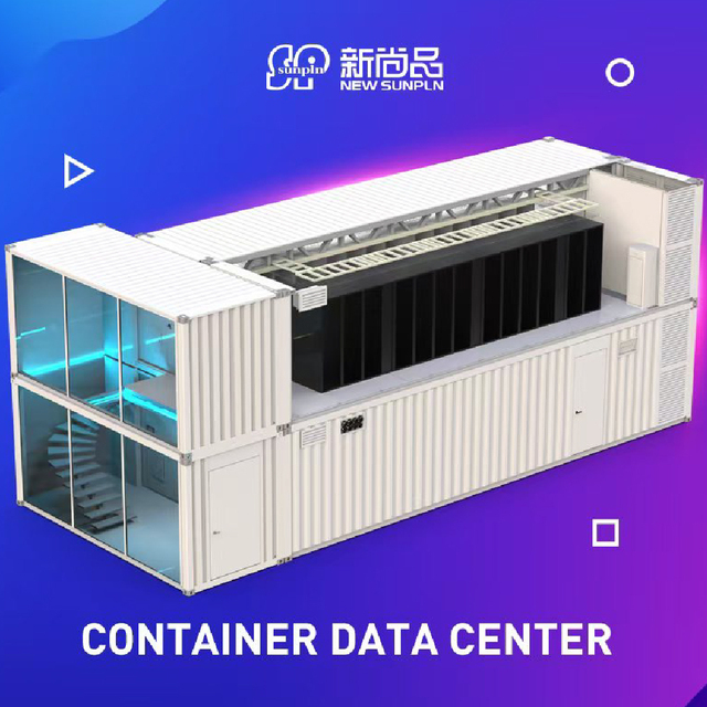 Container Data Center with Integrated Cooling & Power System Edge Computing Deployment
