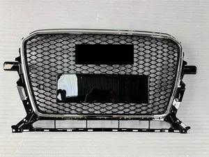 Para Q5 SQ5 2013-2017, mejora estilo RSQ5, rejilla frontal de parachoques, malla de panal, protector, cubierta, accesorios de embellecimiento - Product Image 5