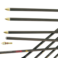 Flèches de chasse 30/32 pouces pour tir à l'arc, spine 300 400 500 600 700, en fibre de carbone pure avec pointes en acier, pour entraînement avec arc à poulies et arc classique