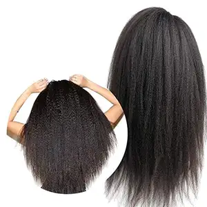 Glueless 13X4 13X6 Hd Lace Frontal Light Yaki Lace Wig,Kinky Straight Full Lace Wig Human Hair,Yaki Straight Lace Front Wig