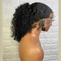 Perruques sans colle en cheveux humains brésiliens naturels, bouclées Pixie 4C, avec bordure 360 HD, 13x4 et 13x6, vente en gros pour femmes noires