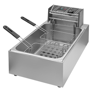 商業レストラン12L電気ダブルスクリーンポテトチップスマシン新しい家庭用ディープフライヤーモーター付きホテル食品店農場 - Product Image 2