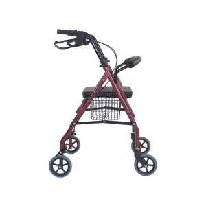 Người Lớn Đi Bộ Ngoài Trời Trợ Giúp Có Thể Điều Chỉnh Trọng Lượng Nhẹ <span class=keywords><strong>6</strong></span> Inch Bánh Xe Nhôm Có Thể Gập Lại Rollator Walker Với Chỗ Ngồi - Product Image 3