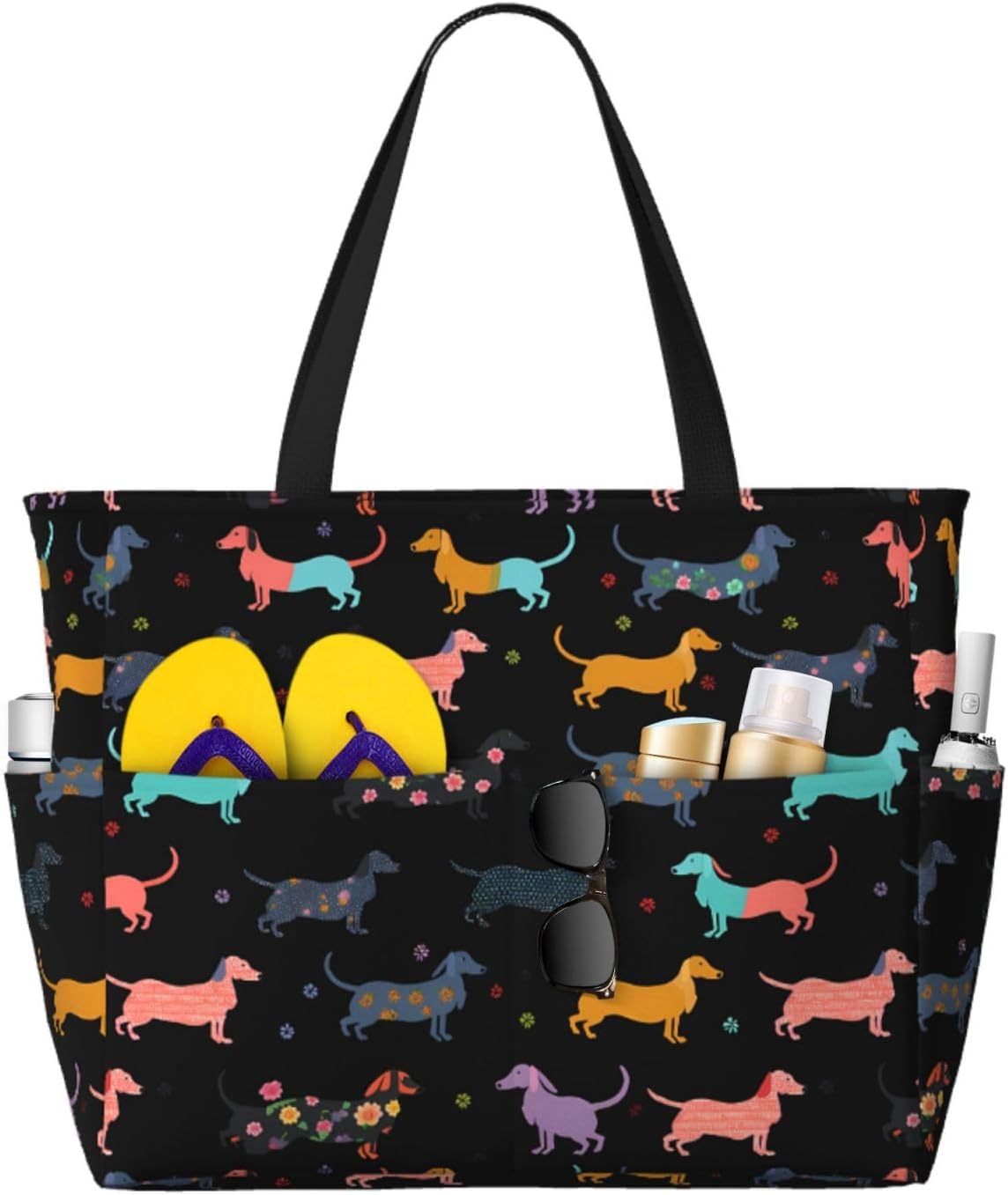 perro salchicha colorido