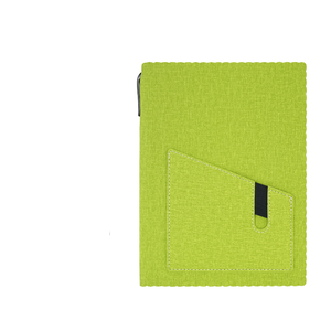A5 B5 A4 Cahier d'école vert gaufré Cahier en cuir PU Agenda bon marché avec stylo - Product Image 1