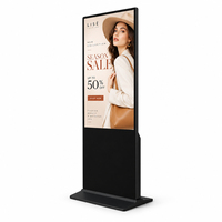 Kiosque numérique sur pied de 70, 75, 80, 86 pouces, écran LCD couleur pour affichage publicitaire, utilisation commerciale en intérieur, CMS