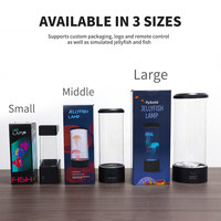 Lampe de table électrique fantaisie personnalisée à 7 couleurs changeantes veilleuse LED moderne alimentée par USB méduses lampe de lave d'aquarium pour un usage domestique
