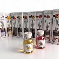 Diffuseur de parfum haut de gamme 100 ml à bâtonnets en rotin, sans flamme, aux arômes fruités transfrontaliers, longue durée pour toilettes