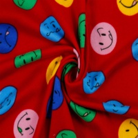 Tela de Seda de Leche de Peso Medio, Elástica, Transpirable, Antiestática, de Punto de Poliéster/Spandex con Estampado Floral Digital de Alta Calidad para Niñas