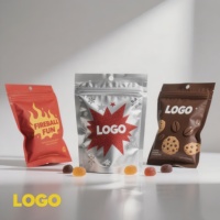 Sacs alimentaires avec logo, pochette debout personnalisée imprimée pour les collations des petites entreprises