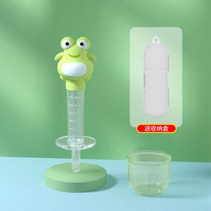 Dispenser di Medicina per <span class=keywords><strong>Neonati</strong></span> a Forma di Rana, Senza BPA, in Silicone, Anti-Soffocamento per Bambini e <span class=keywords><strong>Neonati</strong></span> - Product Image 5