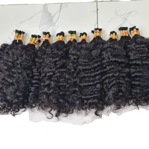Бирманские вьющиеся объемные волосы для изготовления париков, необработанные натуральные вьетнамские производители