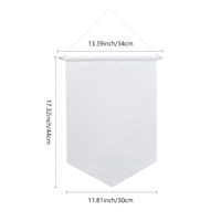Bannière en toile à sublimation vierge personnalisée drapeau pentagonal/queue d'aronde/triangle avec bâtons de bois pour décoration intérieure et extérieure