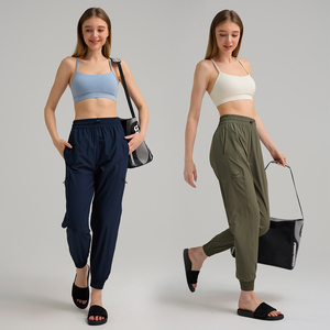 Pantaloni Cargo estivi larghi e traspiranti ad asciugatura rapida ad alta elasticità da <span class=keywords><strong>donna</strong></span> pantaloni sportivi Casual da esterno con elastico in vita - Product Image 2