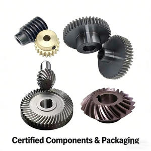 Juego de Engranajes Cónicos y de Tornillo Sin Fin de Precisión Personalizados, Engranaje Cónico Espiral Mecanizado por CNC para Transmisión de Maquinaria Industrial - Product Image 3