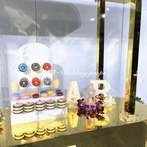 Chariot de bonbons de mariage chariot de pièce maîtresse décoration bas prix en gros couleur dorée chariot de bonbons de collation - Product Image 3