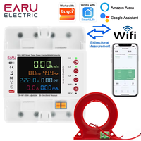 TUYA WiFi intelligent bidirectionnel énergie puissance kWh mètre fuite sur sous-tension protecteur relais interrupteur limite de courant EAEMP3C