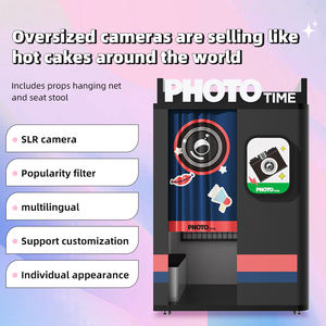 JLJ bilik foto layar sentuh 21.5 inci instan, Stan foto dslr, booth foto otomatis dengan kamera dan printer - Product Image 2