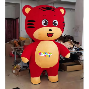 Guangzhou Enjoyment CE Popular inflable Tigre mascota conjunto adulto dibujos animados Animal fiesta evento disfraz hecho a mano logotipo personalizado - Product Image 4