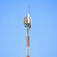 Station de base mobile 5G extérieure, tour monopode en acier, transmission de signal télécom sans fil, antenne cellulaire