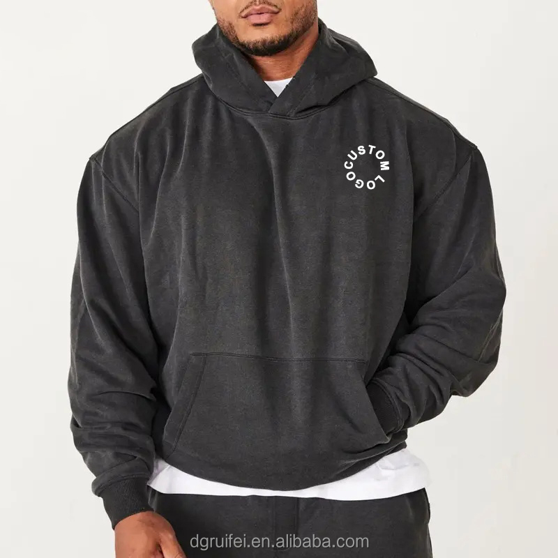 Heavyweight Oversized Washed Gym Hoodie
