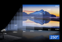 Mini projecteur intelligent mobile 1080P Full HD pour usage professionnel et éducatif, portable, projection 3M, Android 13, 1 Go de RAM/8 Go de ROM