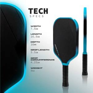 ペルセス 3S デュアル ピックルボール パドル 16mm グラデーション Gen3 T700 カーボンファイバーフェイスフォーム搭載 子供向け-耐久性のあるトレーニング用 - Product Image 6