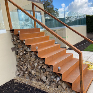 <span class=keywords><strong>Escaleras</strong></span> de jardín rústicas de estilo moderno de acero Corten de corte por láser para paisajismo - Product Image 3
