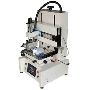 Desktop semi-automático cama plana serigrafia máquina de impressão para imprimir papel saco plana serigrafia impressão máquina