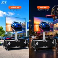 Écran LED PFC intégré pliable avec roues, utilisation en extérieur et en intérieur, animation prête à l'emploi, location, promotion de marque