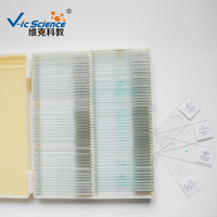 100pcs Glass Plant Tissue Prepared Microscope Slides Botany Specimen Lab Tool for Biology Teaching & Experiment