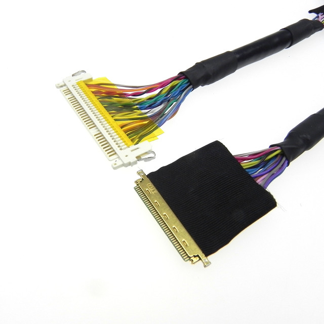 Lvds 40 Pin 30 Pin EDP Cable Connector Custom Lvds Lcd Cables Assemblies for Lcd Panel Laptop Screen
