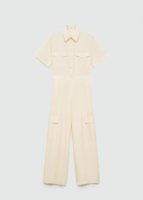 Vente chaude Street Style Lady Combinaison Formelle Col Écarté Poches Zip Revers Jambe Large Femmes Combinaison