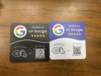Support de table avec code QR dynamique Google Review en PVC et NFC pour menu de restaurant, Instagram, Facebook, WhatsApp, LinkedIn