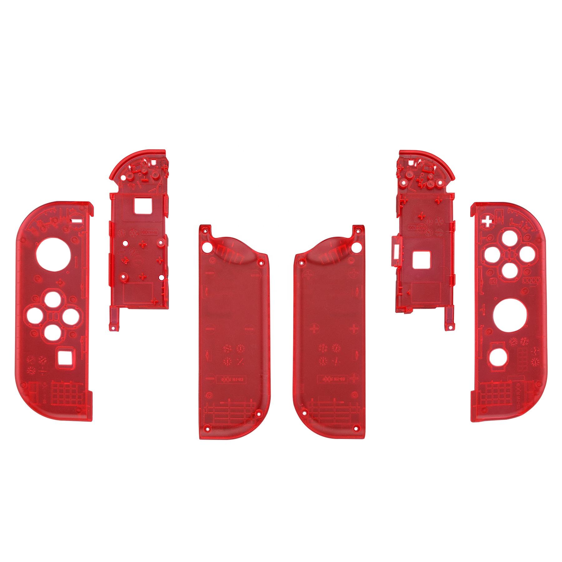 Extremerate Clear Red Shell for Nintendo Switch Controllers