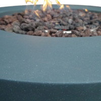 Table de foyer extérieur au gaz propane en béton de 18 po x 42 po de largeur