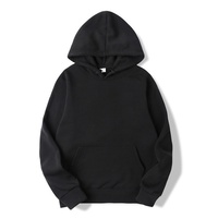 Sweater Hoodie Logo Kustom 340g Campuran Katun Lengan Panjang Musim Gugur Musim Dingin Sablon Grosir
