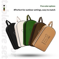 Kit de pique-nique et camping, ensemble de cuisine d'extérieur, ustensiles de cuisson portables en acier inoxydable, sac de rangement, sac de transport, sac de pique-nique, huit pièces