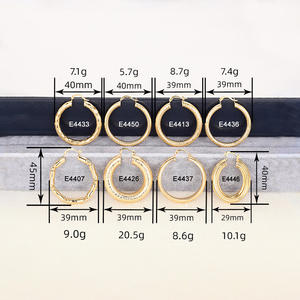 Gagun Gold <b>Hoop</b> <b>Earrings</b> 14K Plated Classic Style Unisex Everyday Wear Jewelry <b>Fine</b> <b>Earrings</b> - Product Image 6