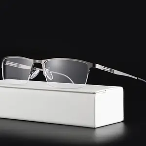 Wholesale of new business men's high-end titanium alloy 2539 metal half frame glasses frames by manufacturers