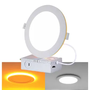 ETL FCC Dimmable Selectable 5CCT 9W 12W Ultra Thin LED Recessed Ceiling Lights With Night Light